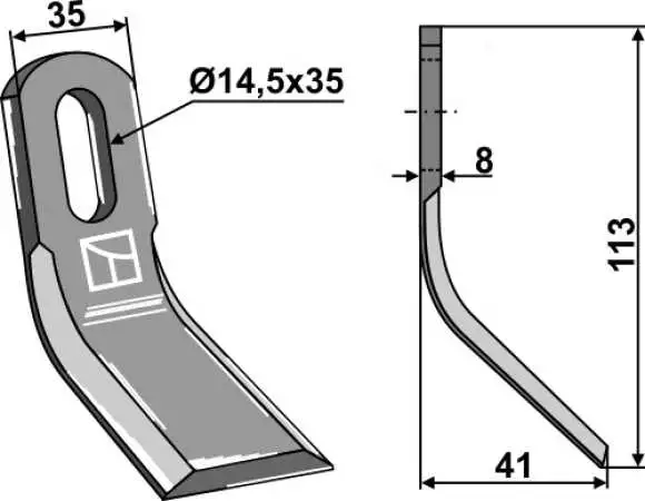 Y-Messer 113x35mm